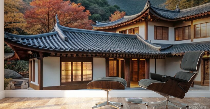       Tranquil Asian Mountain Retreat           Wall Murals