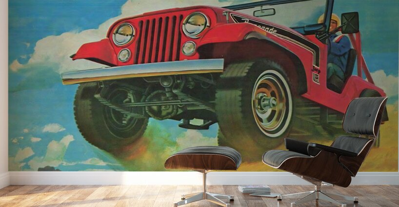 1974 Jeep Art Wall Murals