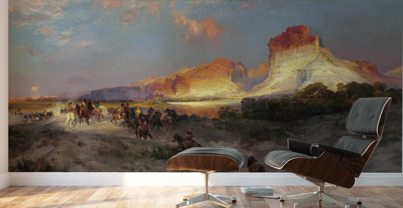 Green River Cliffs [Wyoming 1881] by Thomas Moran [1837–1926] Wall Murals