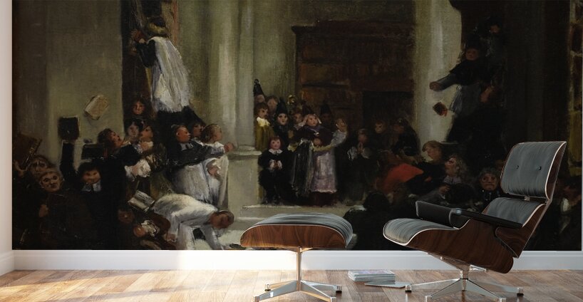 Rebellion In The Monastery by Circle Of Eugenio Lucas Velásquez [1817–1870] Wall Murals