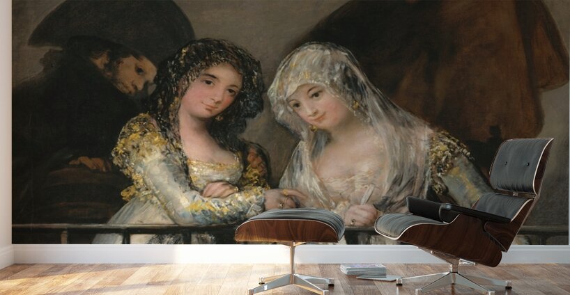 Majas on a Balcony [ca. 1800–1810] by Francisco de Goya [1746–1828] Wall Murals