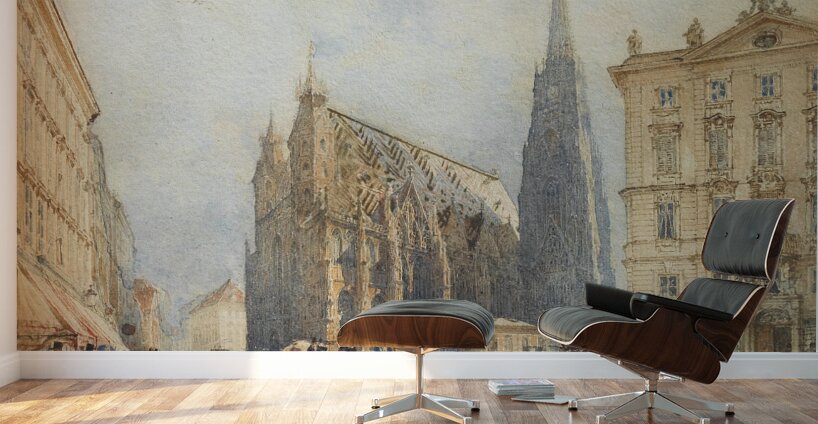Stephansplatz [1838] by Rudolf von Alt [1812–1905] Wall Murals