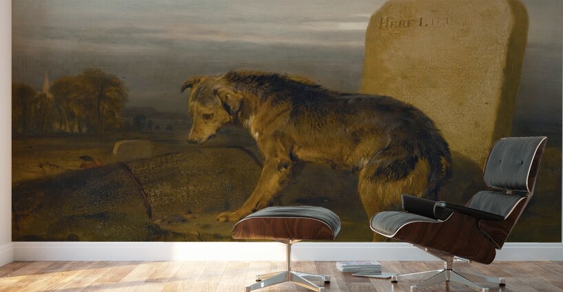 The Poor Dog [The Shepherd’s Grave] by Sir Edwin Henry Landseer [1802–1873] Wall Murals