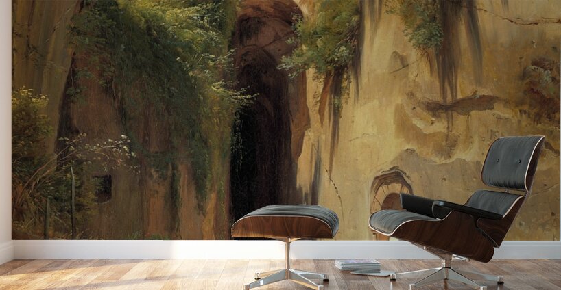 The Grotto of Posillipo at Naples [1826] by Antonie Sminck Pitloo [1790–1837] Wall Murals