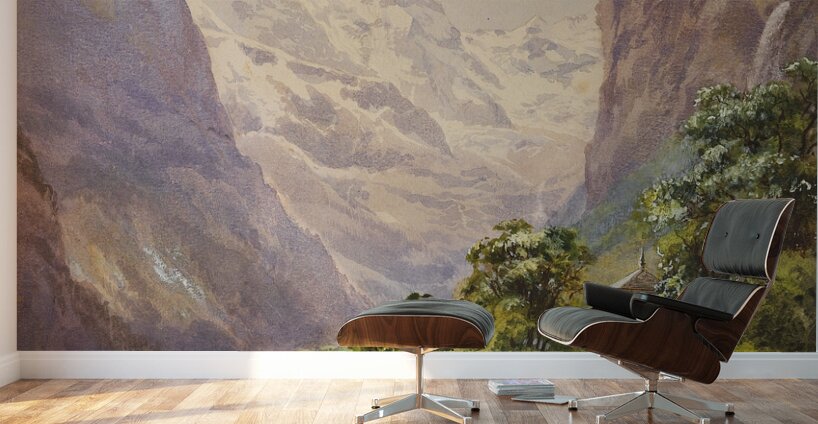 Lauterbrunnen [Schweiz] [Ca. 1880–90] by Edward Theodore Compton [1849–1921] Wall Murals
