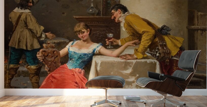 The Courtship by Francesco Peluso [1836–1916] Wall Murals