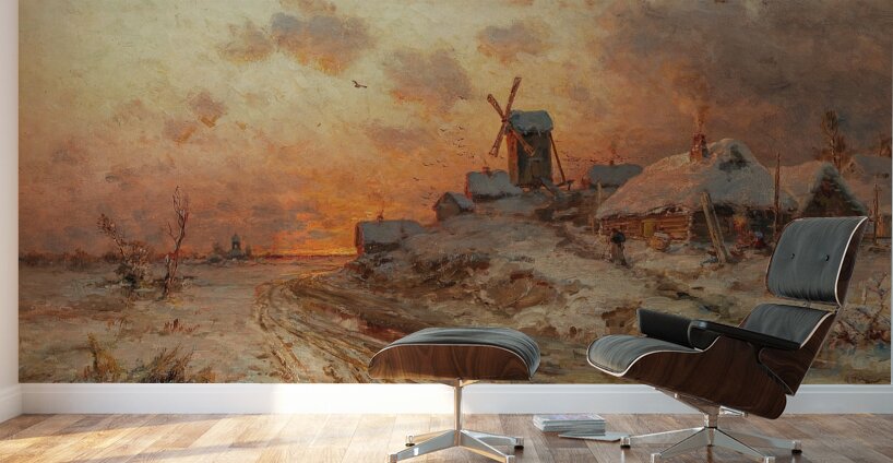 Homecoming at sunset [1912] by Julius Sergius Klever [1850–1924] Wall Murals
