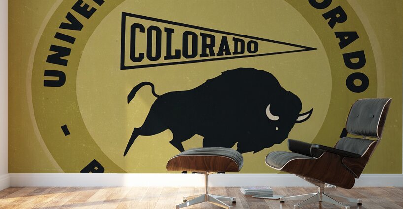 1963 Colorado Buffalo Club Art  Wall Murals