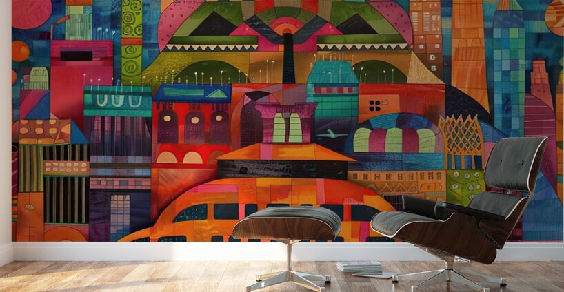 Celestial Cityscape Harbour 792B4K 45 Wall Murals