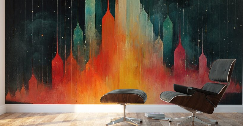 Celestial Cityscape NZ9B2H 60 Wall Murals