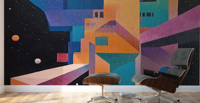 Celestial Cityscape K82H9N 55 Wall Murals