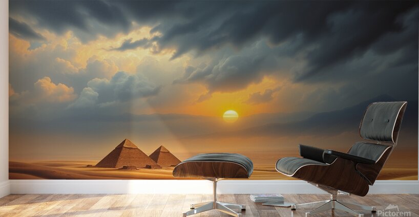 Smooth gradient transition intense dramatic weath Wall Murals