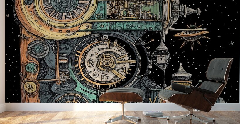 Celestial Clockwork Voyage H92N5Z 62 Wall Murals