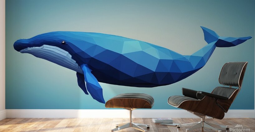 Baleine bleue  Wall Murals