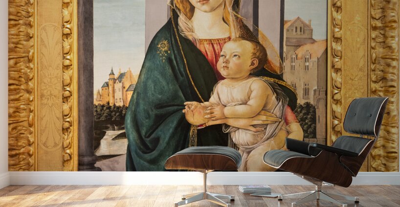 Madonna and Child by Sandro Botticelli ca 1490   tempera on pa Wall Murals