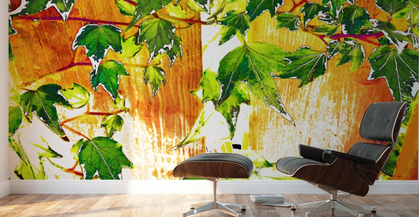 Abstract Vibrant Ivy  Wall Murals