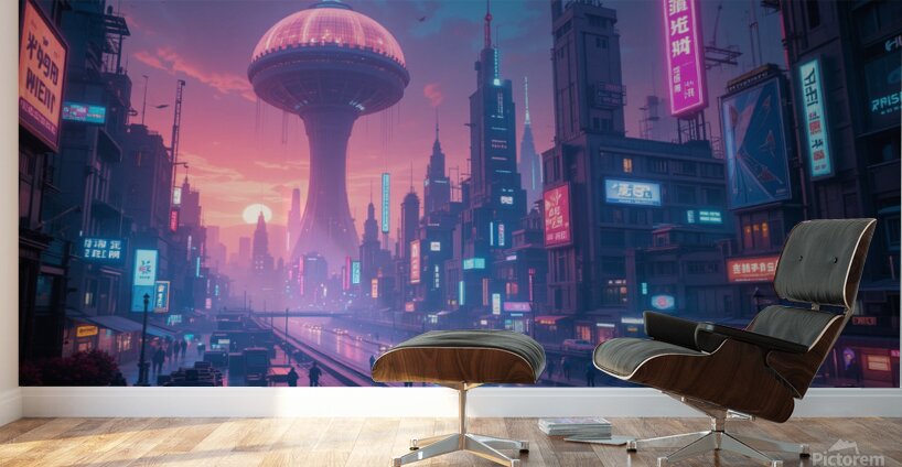 Metropole Neo-Nocturne : Hommage a Syd Mead Wall Murals