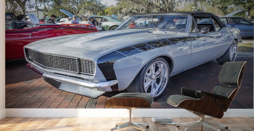 1967 Gray Camaro Restomod X1 3 Wall Murals
