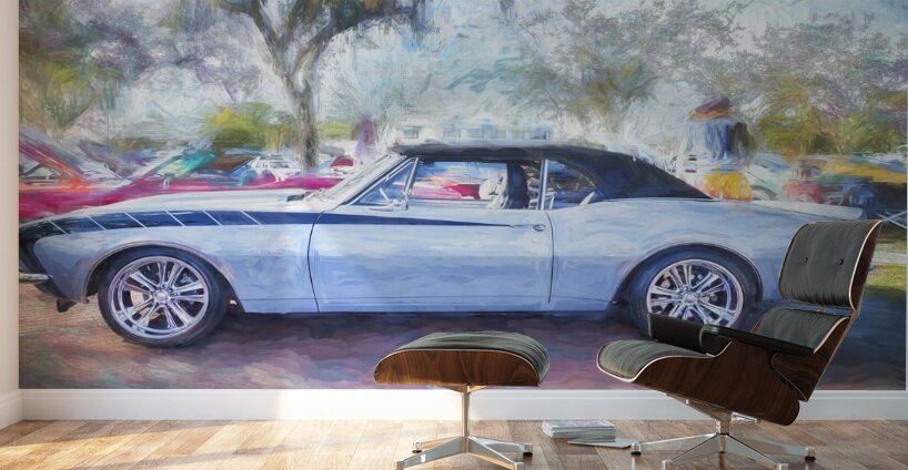 1967 Gray Camaro Restomod X1 7 Wall Murals