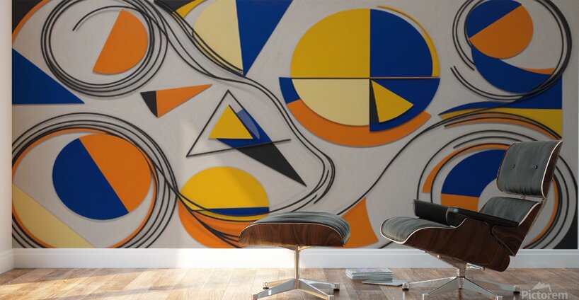 CONCEPTION ABSTRAITE VIBRANTE 7 Wall Murals