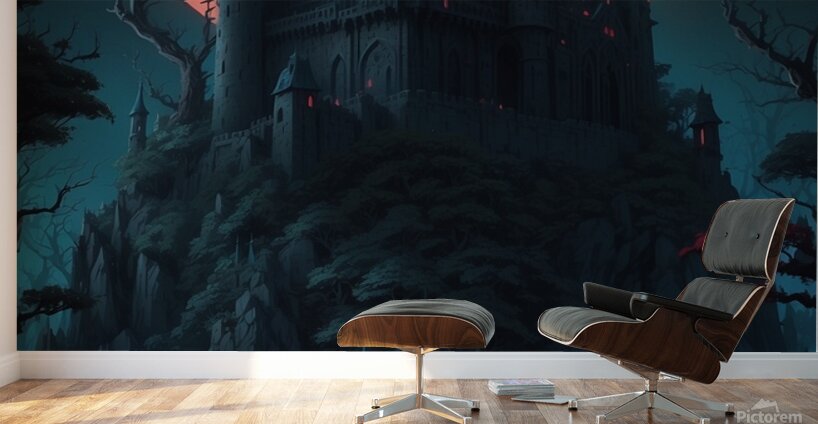 Enchanted Shadows of the Gothic Castle Wall Murals