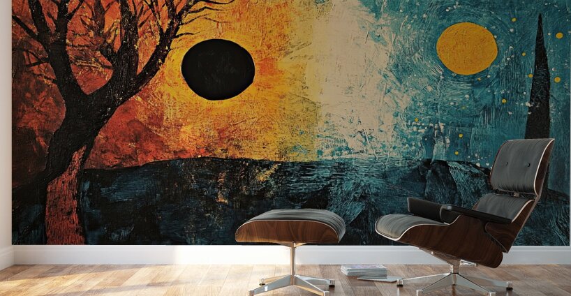 Celestial Dichotomy H92N5B 55 Wall Murals
