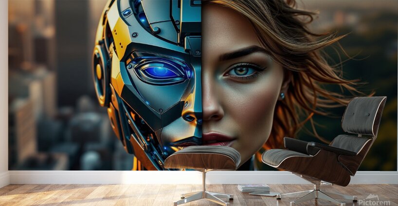 Duality Of Self A Face dik3a Wall Murals