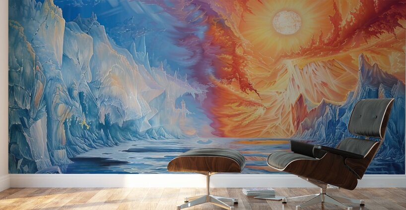 Chromatic Ice Scapes H2NJPZ 55 Wall Murals