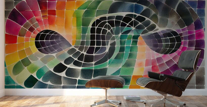 Chromatic Infinity Flow 5H2N9Z 60 Wall Murals