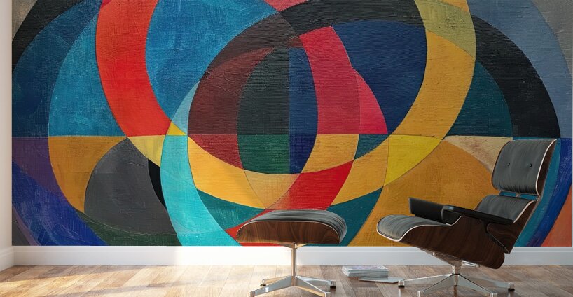 Chromatic Interlace 48H9N2 57 Wall Murals
