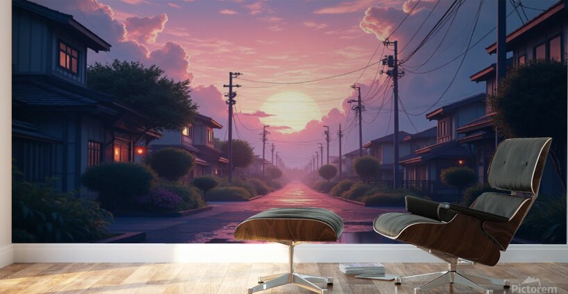 Prismatic Whispers in the Urban Mist Wall Murals