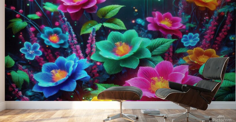 Garden flowers in bright colors 10 Wall Murals
