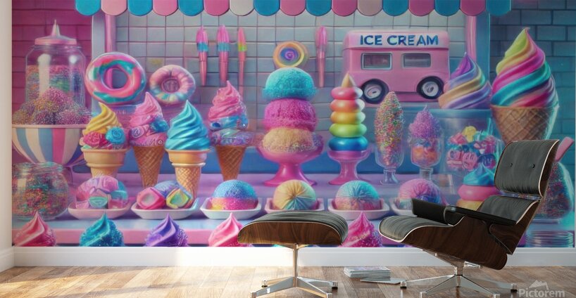 Colorful ice cream 3 Wall Murals
