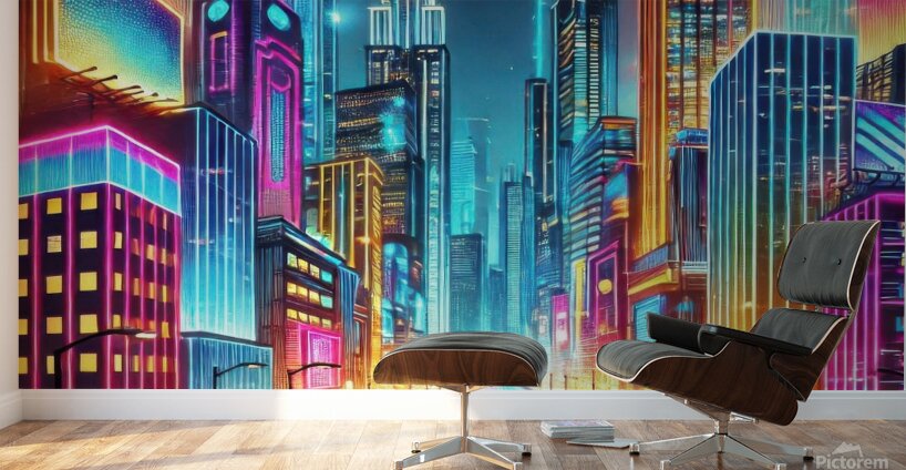 City buildings 8 Wall Murals