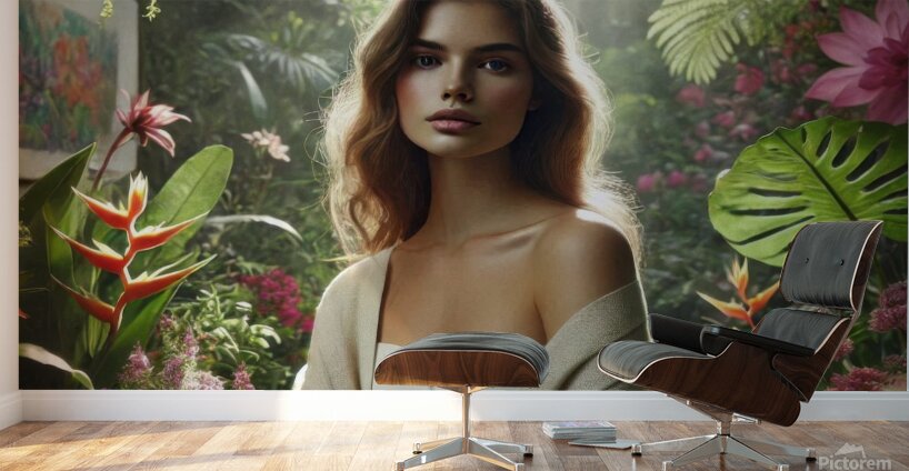 girl in the field 2 Wall Murals