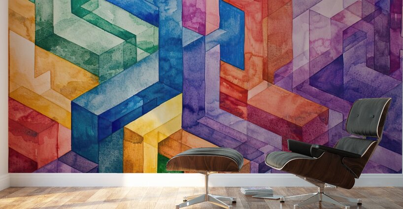Chromatic Intersections 7H29P4 48 Wall Murals
