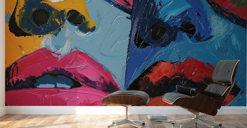 Chromatic Kiss 7P3H2N 55 Wall Murals