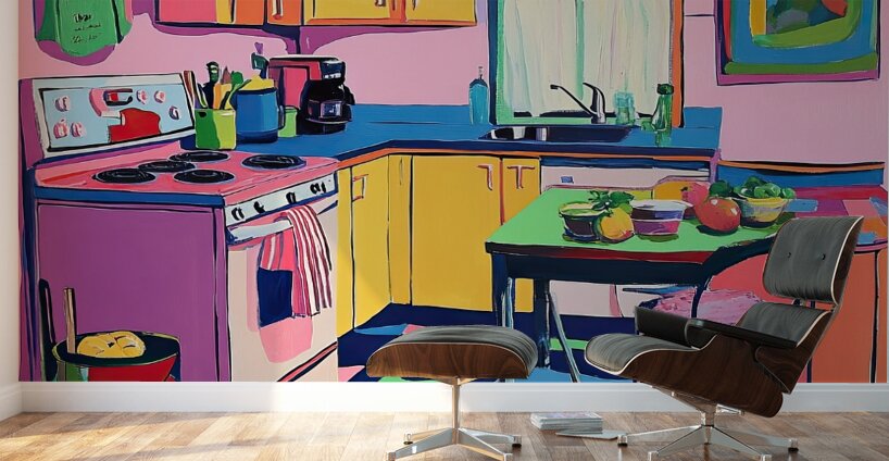 Chromatic Kitchen Still Life N9P2H7 55 Wall Murals