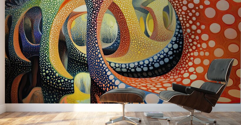 Chromatic Labyrinth H3N5B2 63 Wall Murals
