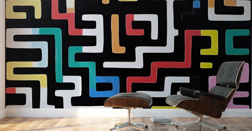 Chromatic Labyrinth 9H3N2P 64 Wall Murals