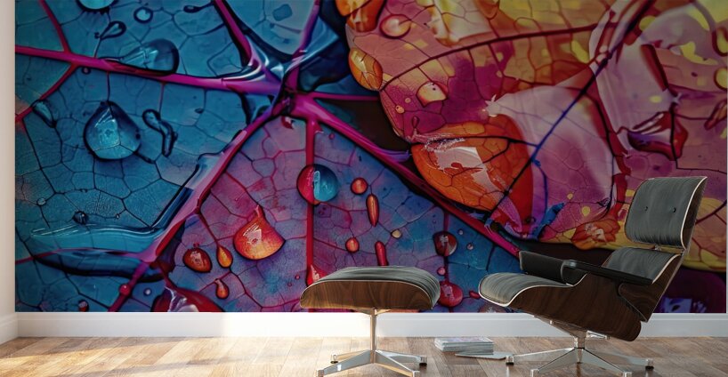 Chromatic Leaf Study H2N9J2 65 Wall Murals