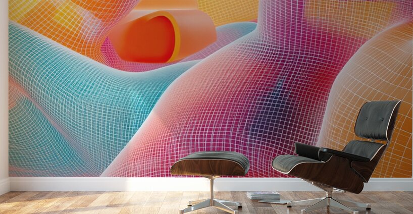 Chromatic Mesh Flows 5H2N9Z 60 Wall Murals
