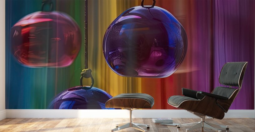 Chromatic Orbs J9H3N2 45 Wall Murals