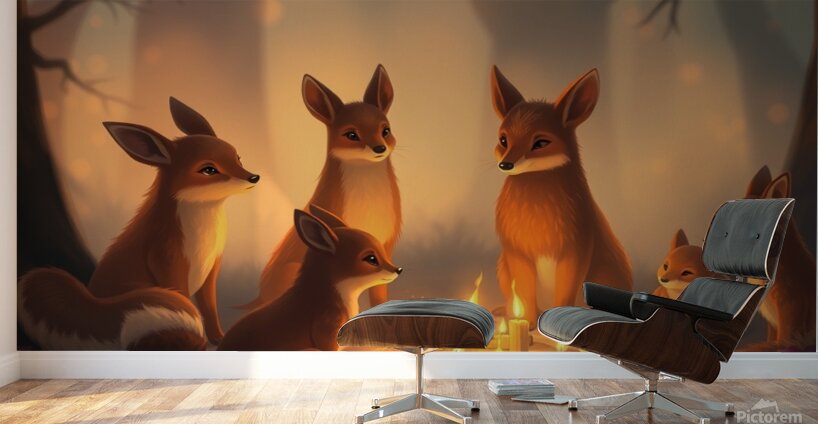 A digital painting depicting a soft dreamy atmosp Wall Murals