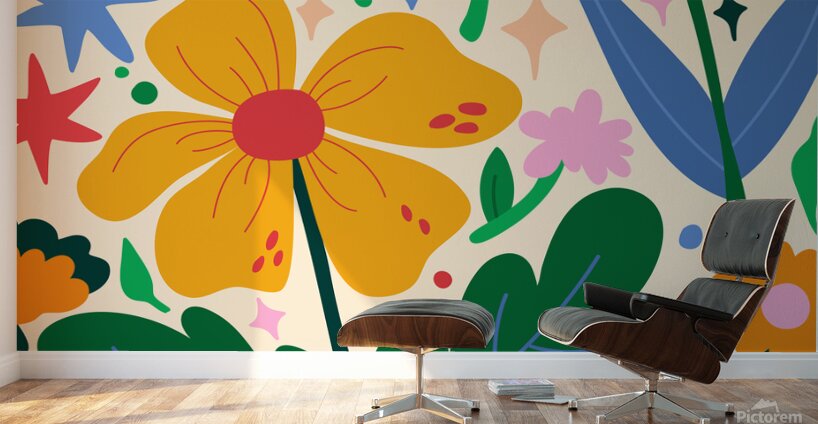 Flower Mixtape Wall Murals