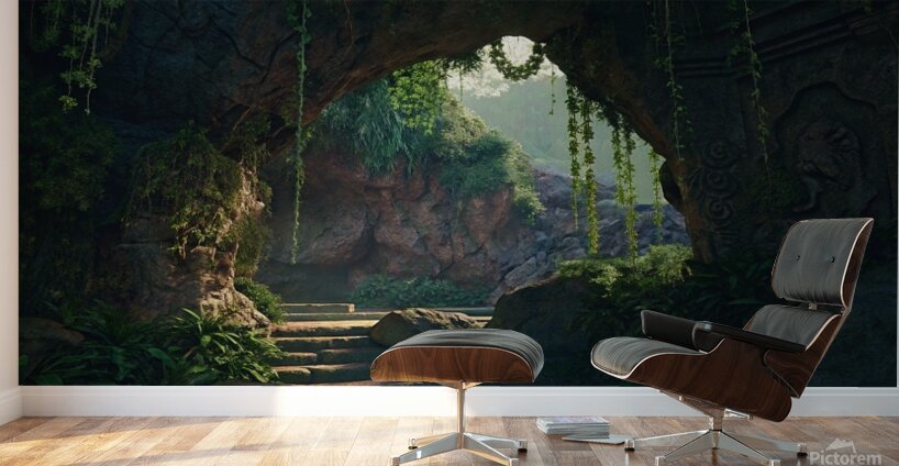 Hidden Sanctuary: A Glimpse into Natures Secret Chamber Wall Murals