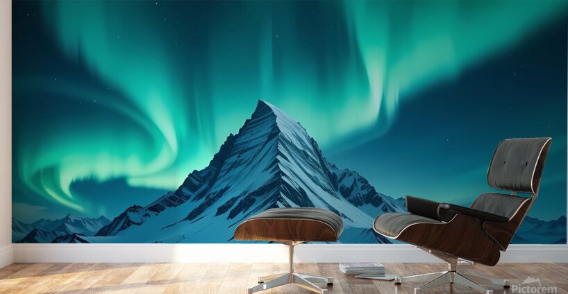 Magic of twilight on the ice peaks Wall Murals