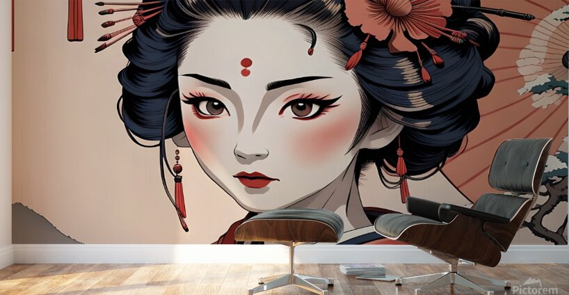 kimono geisha japan woman japanese Wall Murals