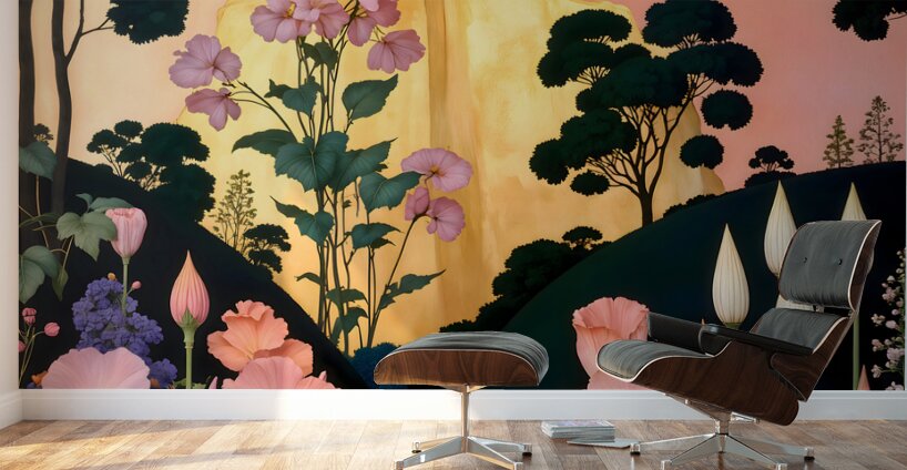 Golden Mountain Wall Murals