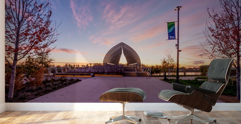 Pink Sunrise At Farnam Pier Wall Murals